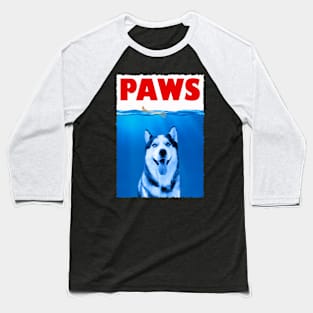 Siberian Symphony Husky PAWS, Urban Canine Couture Tee Delight Baseball T-Shirt